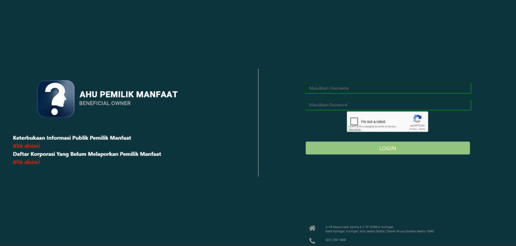 Ilustrasi pendaftaran beneficiary owner di sistem AHU